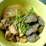 超簡単♪大根とこんにゃくと鶏肉のバーベキュー風味